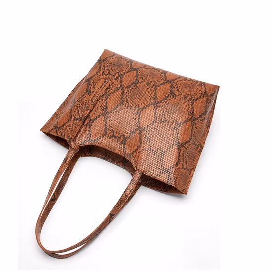 Bolsa feminina de couro de flor cruzada lisa macia de couro PU