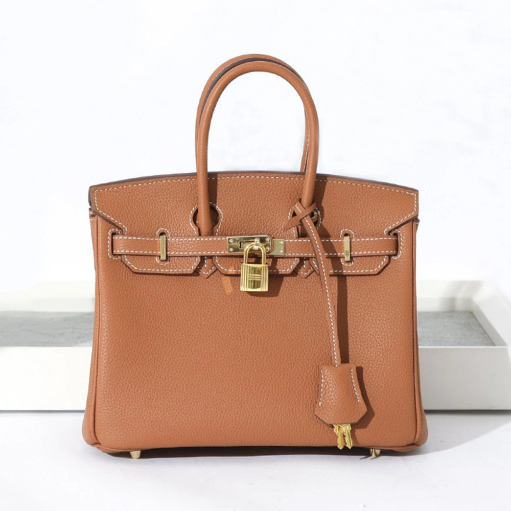 Women Togo Leather Designer Tote Bag